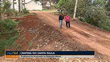 Meio Dia Paraná Ponta Grossa Prefeitura recupera cratera no Santa