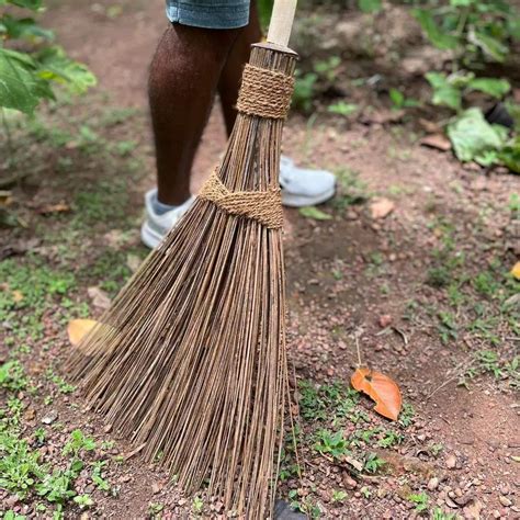 Island Style Broom To Sweep Wet Leaves Or Snow 100 Natural Coconut