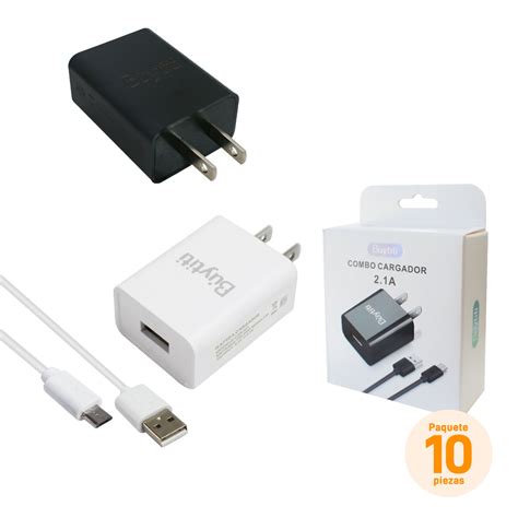 Paquete De Cargadores Buytiti Con Puertos Usb Y Cable Micro Usb