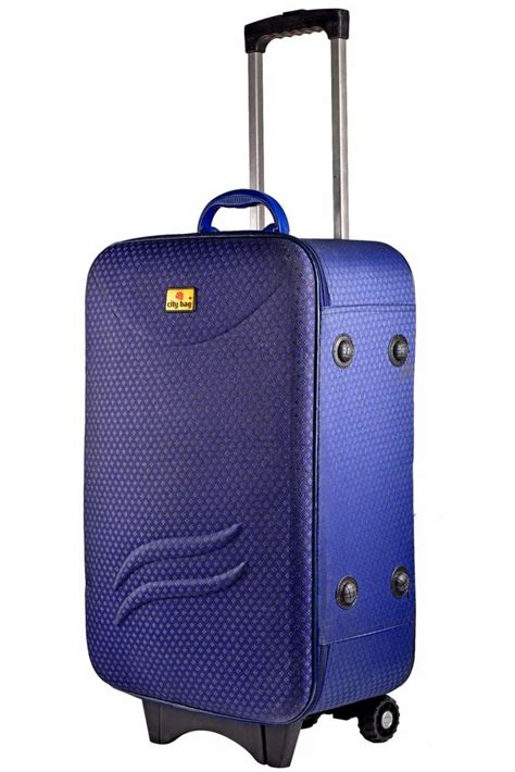 City Bag Inch Blue Polyester Trolley Bag At Rs Piece Luggage