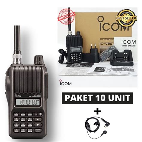 Jual Walkie Talkie 10 Unit HT Handy Talky ICOM IC V80 Walky Talkie