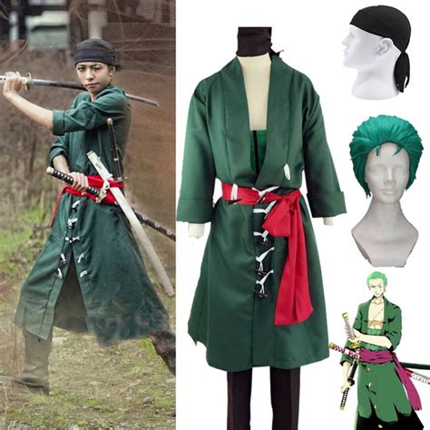 5pcs Japanese Anime One Piece Roronoa Zoro Cosplay Costume Comic