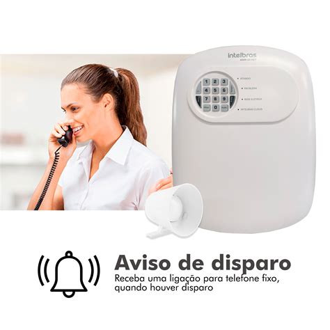 Kit Alarme Intelbras 8 Sensores Residencial E Comercial AMT 2110