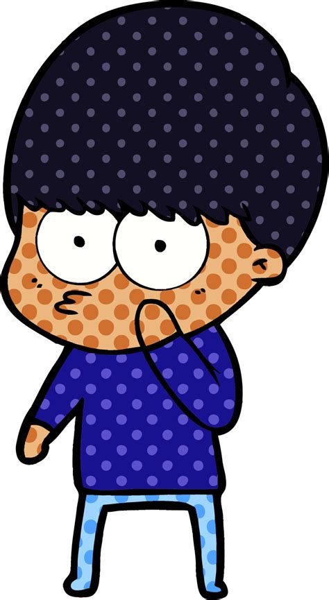 curious cartoon boy 12417761 Vector Art at Vecteezy