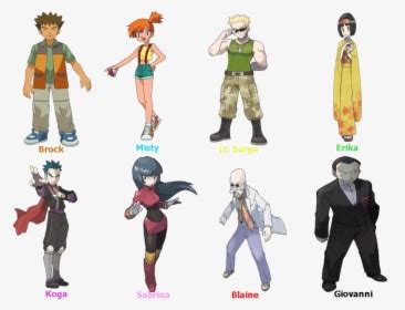 Image - Pokemon All Water Gym Leaders, HD Png Download - kindpng