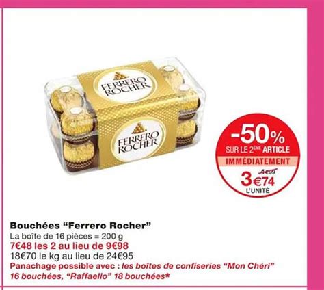 Promo Bouchées ferrero Rocher chez Monoprix iCatalogue fr