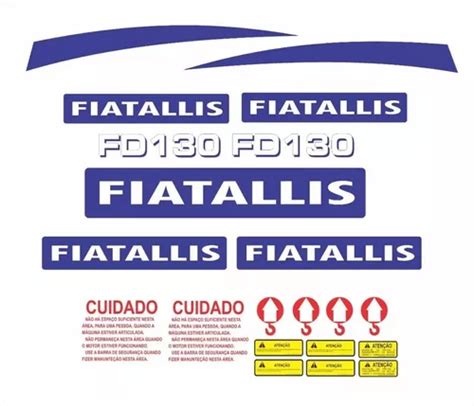 Adesivos Trator Compatível Esteira Fiatallis Fd130 Fd 130