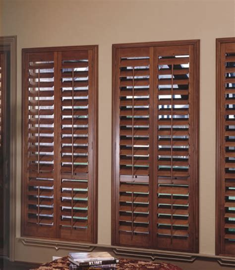 Premium Wood Shutters Stained | BuyHomeBlinds.com