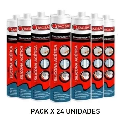 Sellador Silicona Acética Cartucho Transpa 280 Cc X 24 Unid