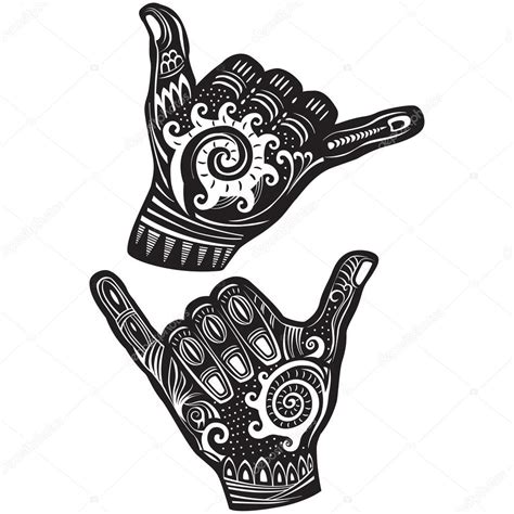 Shaka Surf Hand Sign Stock Illustration By Wikki