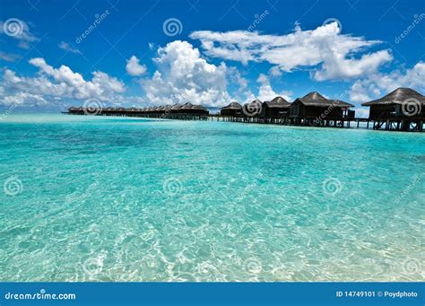 Maldives Overwater Bungalow Stock Image - Image of building, indulging ...