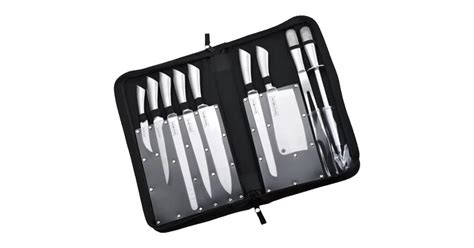 Set Profesional De Cutite Si Ustensile Cu Geanta De Transportare Neagra