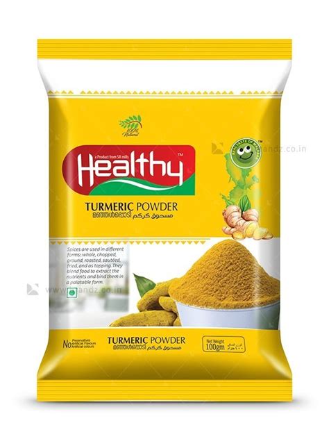 Printed Glossy Turmeric Powder Packaging Pouch Heat Sealed At Rs 235