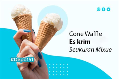 Cone Waffle Es Krim Seukuran Mixue Es Krim Jogja