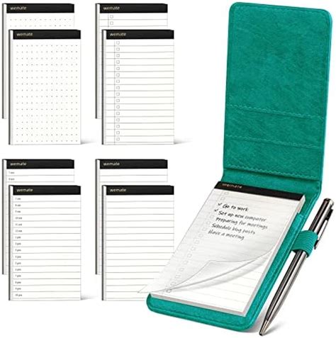 Amazon WEMATE 10 Pieces Small Notepad Holder Set Pocket Notebook