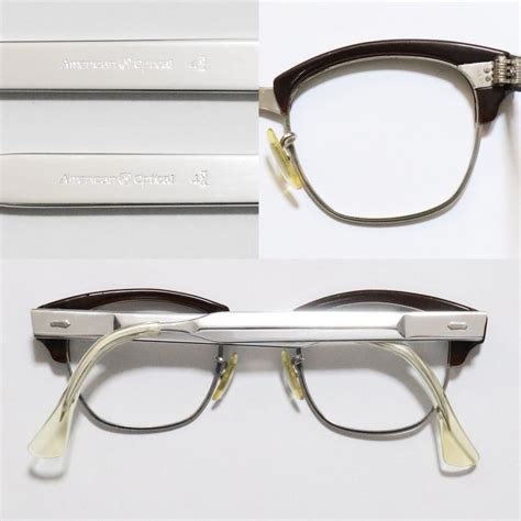 Vintage 1960 S American Optical Browline Eyeglasses Chocolate Brown Made In U S A ｜ ビンテージ眼鏡