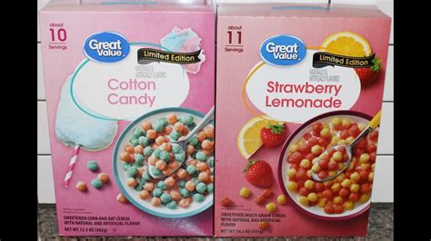 Great Value Walmart Limited Edition Cotton Candy Cereal And Strawberry