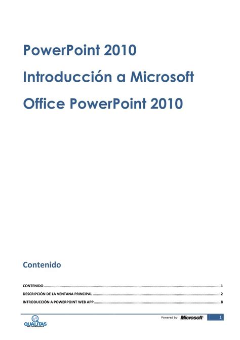 Pdf De Programación Introducción A Microsoft Office Powerpoint 2010