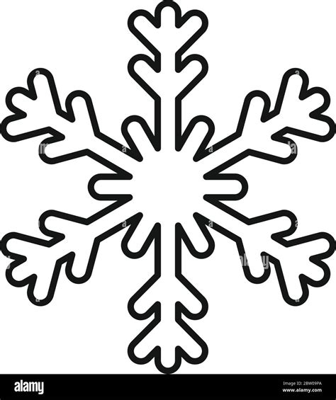 Season Snowflake Icon Outline Season Snowflake Vector Icon For Web