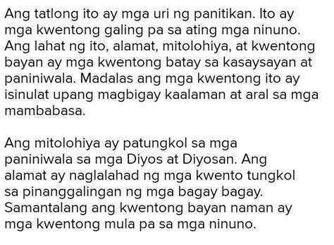 Anong Pagkakatulad Ng Mito Sa Almat At Sa Kwentong Bayanpakisagot Lang