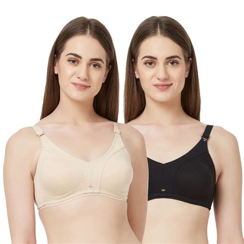 Soie Womens Full Coverage Non Padded Non Wired Bra Pack Of 2 Multi Color Buy Soie Womens