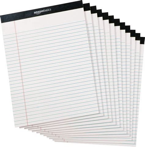 Amazon Basics Legal Wide Ruled 8 1 2 By 11 3 4 Legal Pad White 50