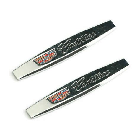 NEW 2x Chrome Cadillac Fender Badge Emblem For ATS XTS CT6 CTS SRX