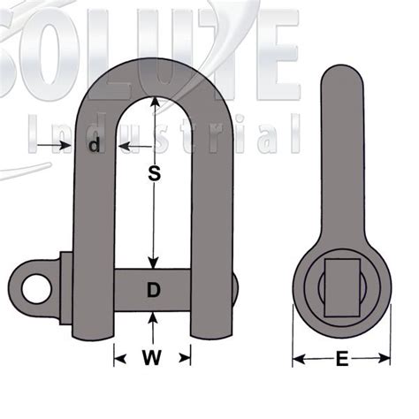 Small Dee Shackles High Tensile With Type A Pins Galvanised From