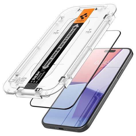 Spigen iPhone 15 Glas Tr Ez Fit Skärmskydd Härdat Glas 2 Pack