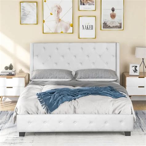 Queen Low Profile Platform Bed VigsHome