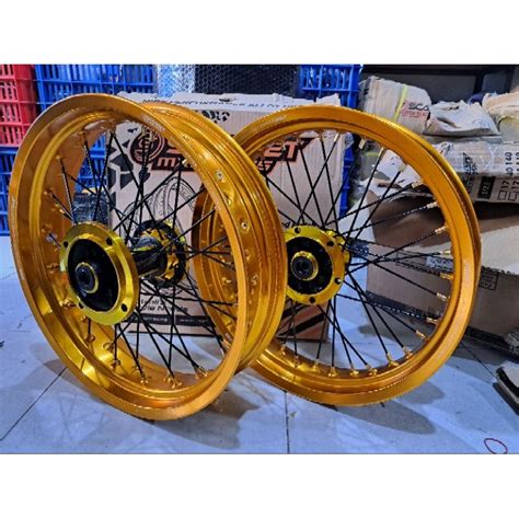 Jual Paket Velg Wheelset Klx Supermoto Scarlet Original