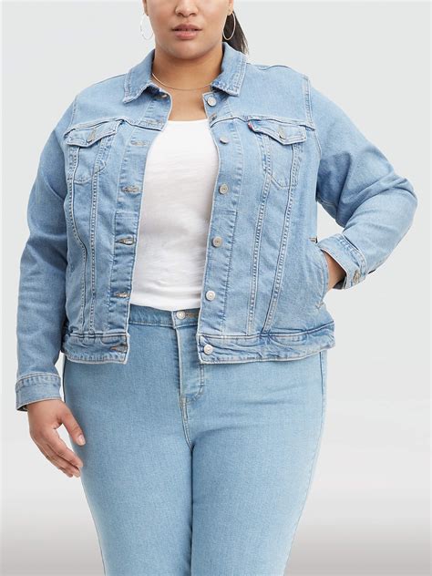 Levis Womens Plus Size Original Trucker Denim Jacket