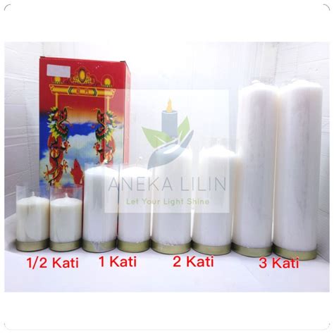 Jual Lilin Putih Jumbo Polos Lilin Ibadah 1 Kati 2PC Shopee Indonesia