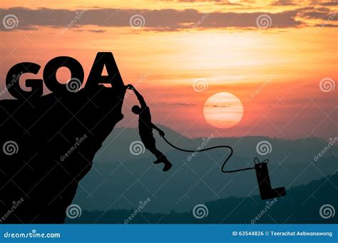 Silhouette Goal Word Stock Image 73482085