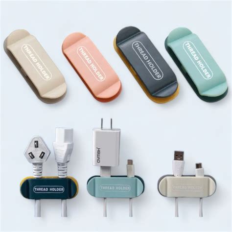 jual thread holder penjepit penahan colokan kabel listrik charger
