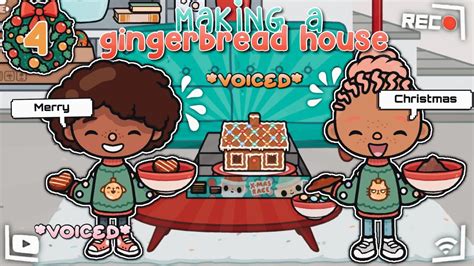 Make A Gingerbread House With Us 🍪🎄 ️ Voiced🔊 Vlogmas 4 Toca