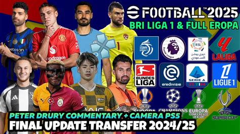 EFootball PES 2025 PPSSPP BRI Liga 1 Indonesia Eropa Real Faces New