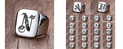 initials signet ring gold gentelemen ring yiassucom