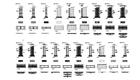 Concrete Structure Details Are Given In This 2d Autocad Dwg Drawing