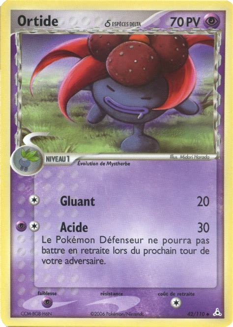 Ortide 42 110 EX Fantômes Holon carte Pokemon