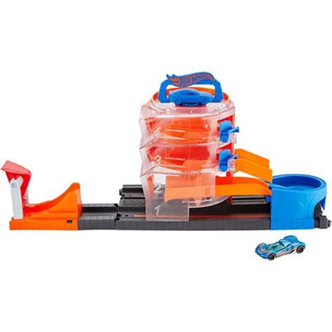 Hot Wheels City Super Spin Dealership Playset