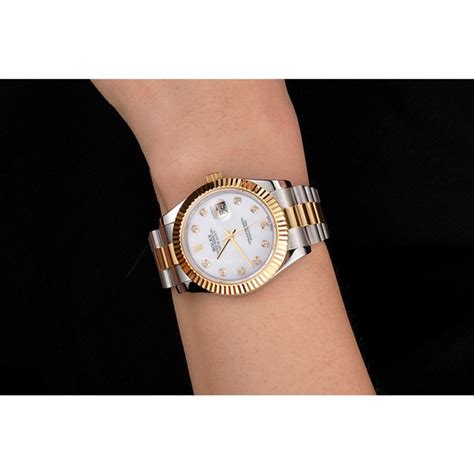 Rolex Datejust Quadrante Bianco Diamante Dei Contrassegni Di Ora