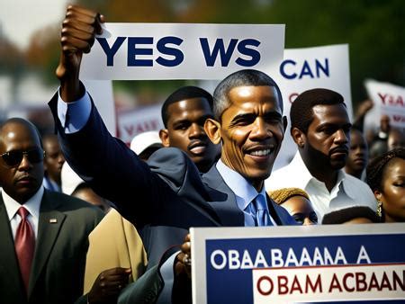 A Group Of People Holding Up Signs In Front Of A Crowd Image Design