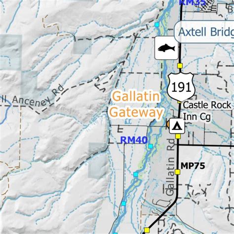 Gallatin River Lower Map by Off The Grid Maps | Avenza Maps