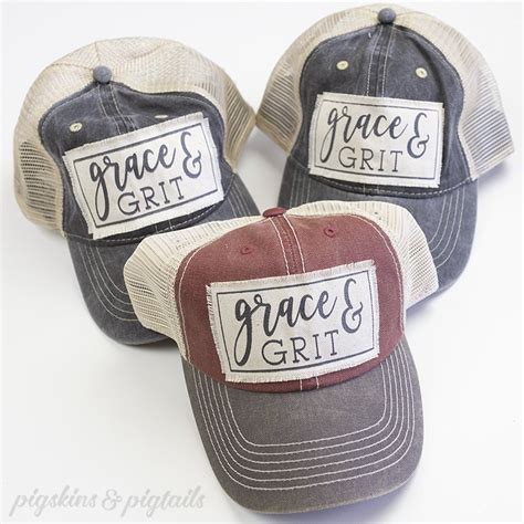 DIY Hat Patch With Vinyl Screen Printing Pigskins Pigtails