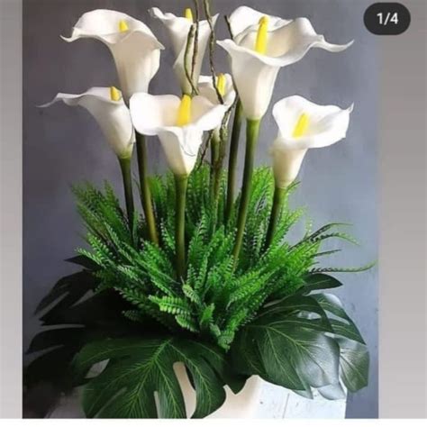 Jual Rangkaian Bunga Calla Lily Latex Jumbo Isi Indonesia Shopee