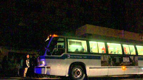 Post Hurricane Sandy Shuttle Buses Operating In The Blackout