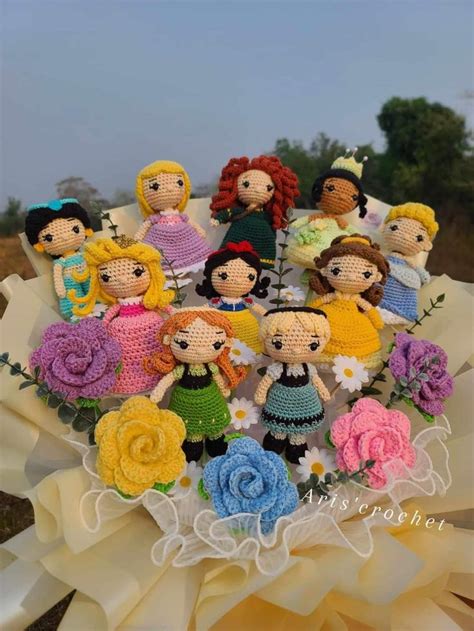 Ramo De Princesas Tejidas Ramo De Princesas A Crochet Manualidades