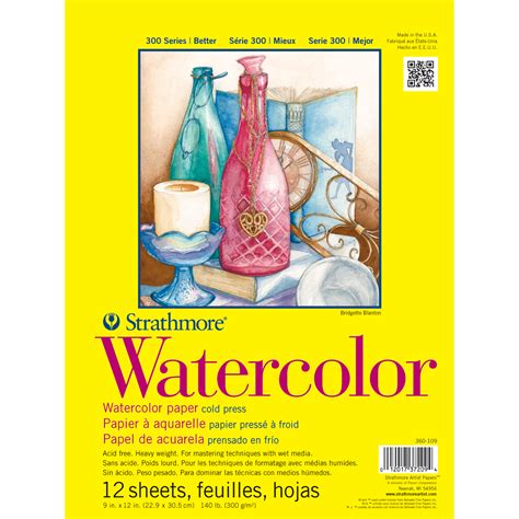 Strathmore Watercolor Paper Pad 9X12 12 Sheets 012017372094