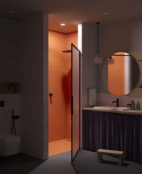 Shower room design on Behance